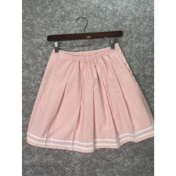 Disney Girls Pink Pleated Duffy The Bear Skirt Size Medium Stripe Lined - Picture 8 of 10